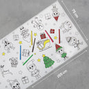 Lavender Art Star Colour Your Own Tablecloth 155 x 75cm Christmas
