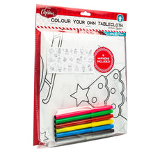 White Smoke Art Star Colour Your Own Tablecloth 155 x 75cm Christmas