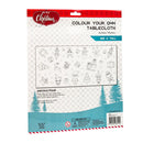Beige Art Star Colour Your Own Tablecloth 155 x 75cm Christmas