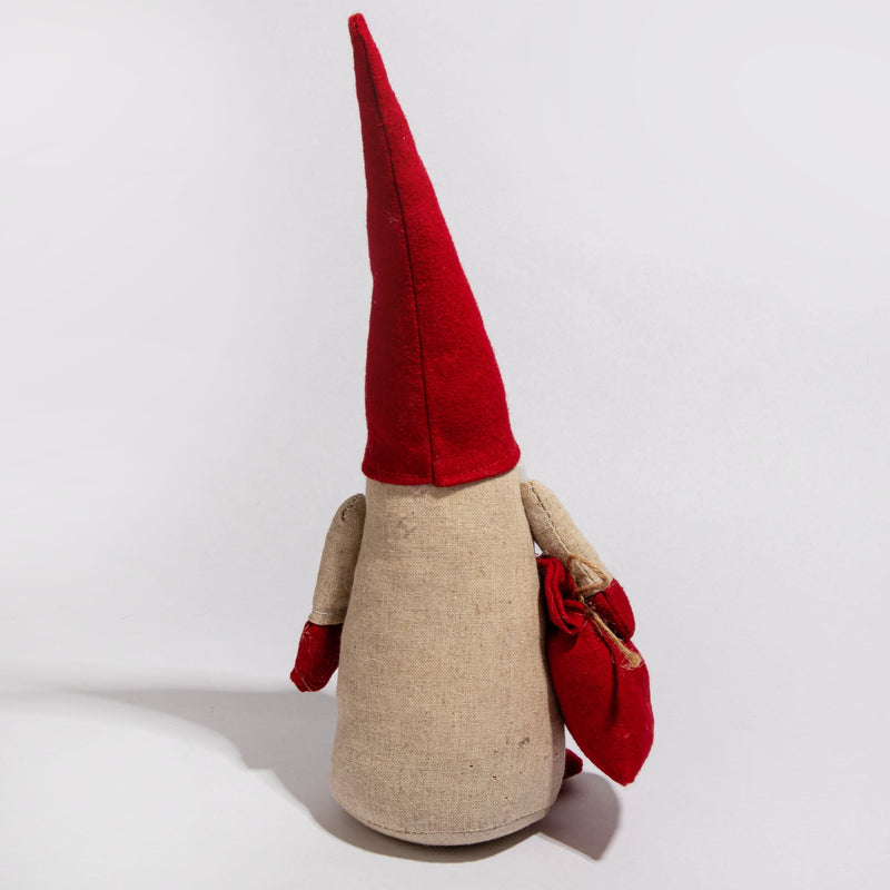 Light Gray Make A Merry Christmas-Christmas Gnome With Sack 34cm Christmas