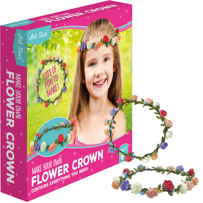 Dark Khaki Art Star Make Your Own Flower Crowns Activity Kit Kids Craft Kits