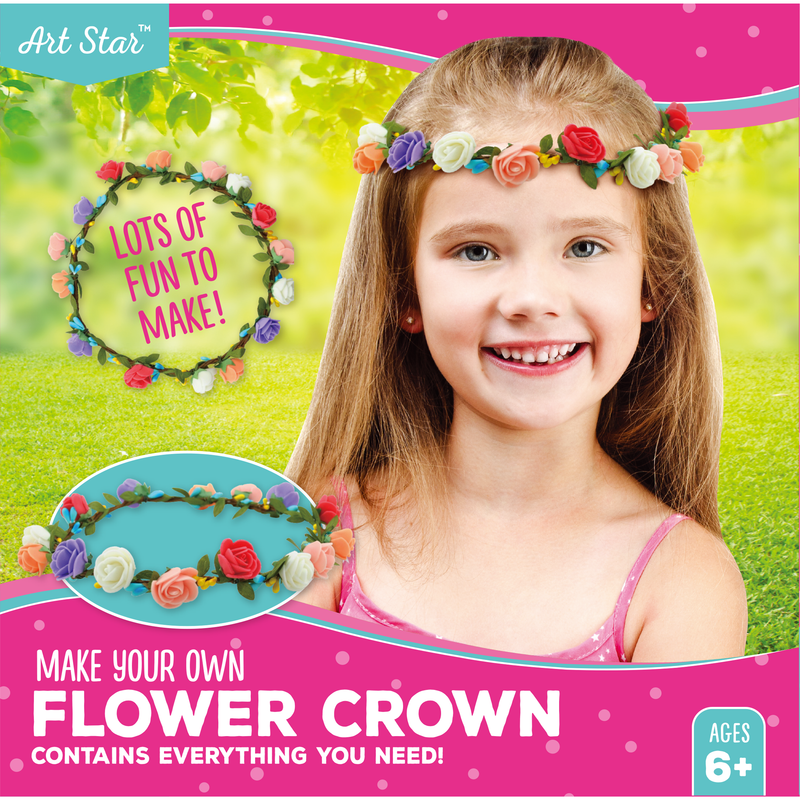 Tan Art Star Make Your Own Flower Crowns Activity Kit Kids Craft Kits