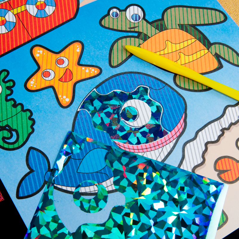 Tan Art Star Create Your Own Foil Art Picture Beach Kids Craft Kits