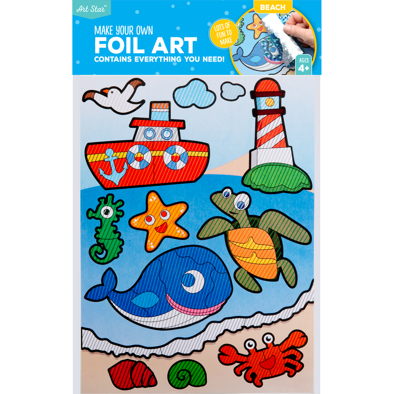 Dark Cyan Art Star Create Your Own Foil Art Picture Beach Kids Craft Kits