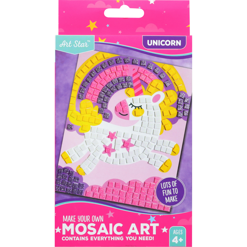 Pale Violet Red Art Star Make Your Own Unicorn Foam Mosaic Art Kit Kids Craft Kits