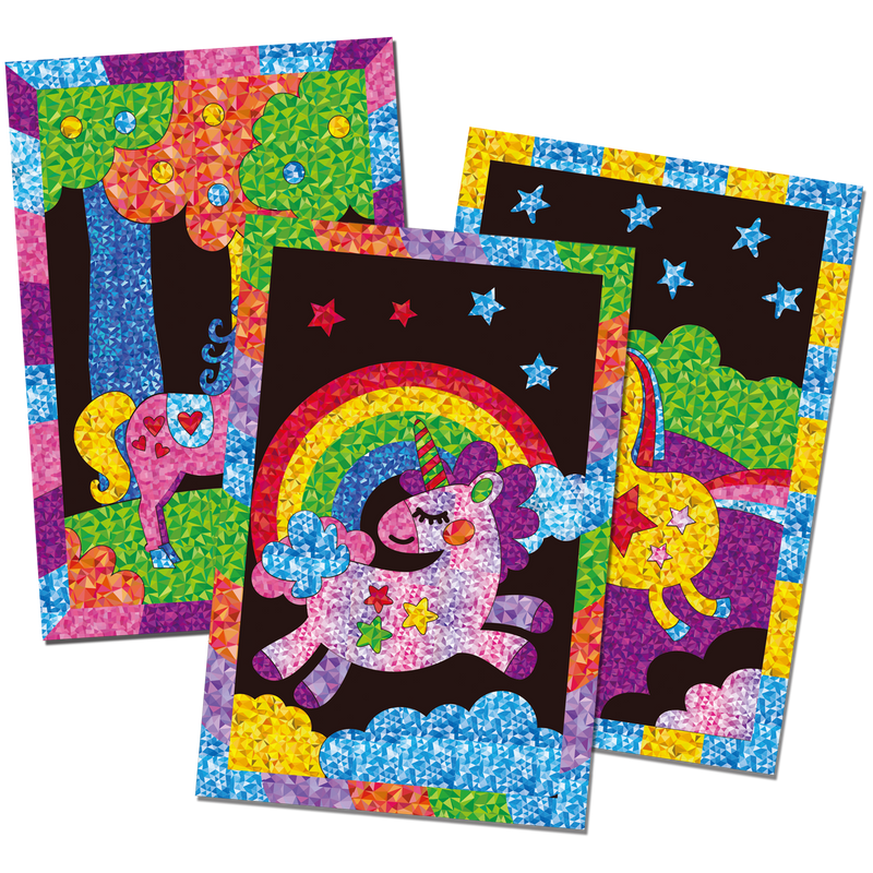 Dark Salmon Art Star Foil Art Set Unicorn Makes 3 Kids Craft Kits