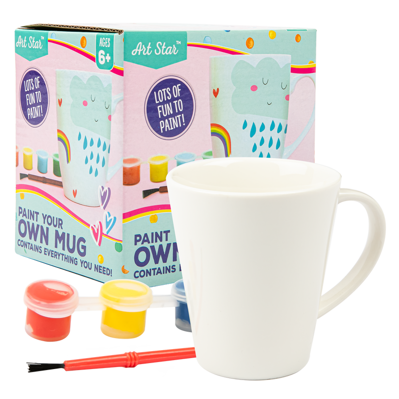 Beige Art Star Paint Your Own Mug Kids Craft Kits