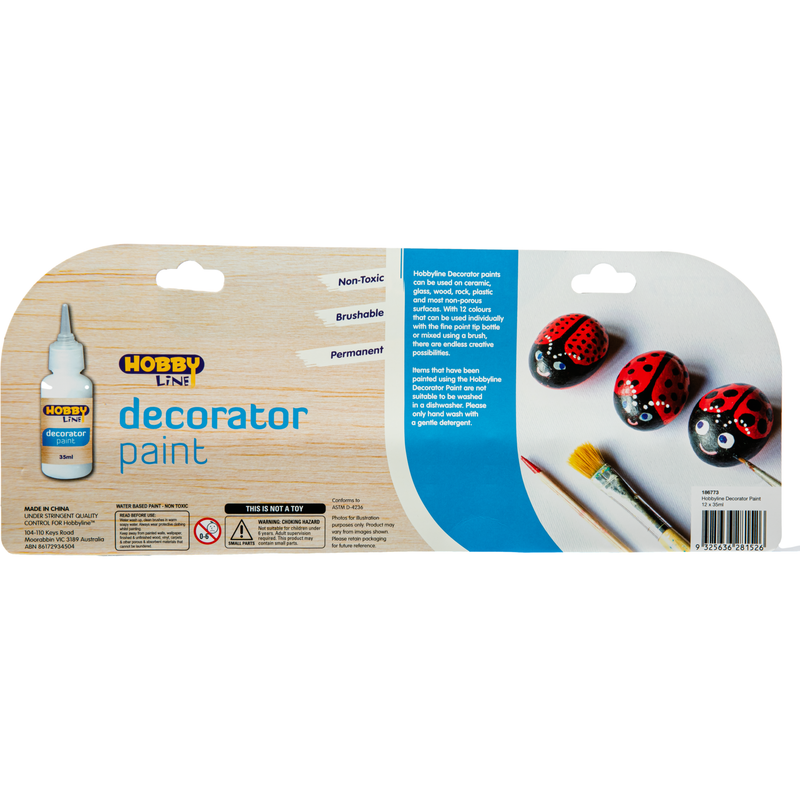 Gray Hobby Line Decorator Paint 35mL (12 Pack) Craft Paints