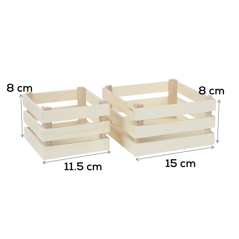 Light Gray Urban Crafter Plywood Crates Set Of 2 Wood Crafts