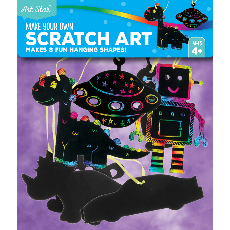 Dark Gray Art Star Make Your Own Scratch Art Kit Makes 8 Kids Craft Kits
