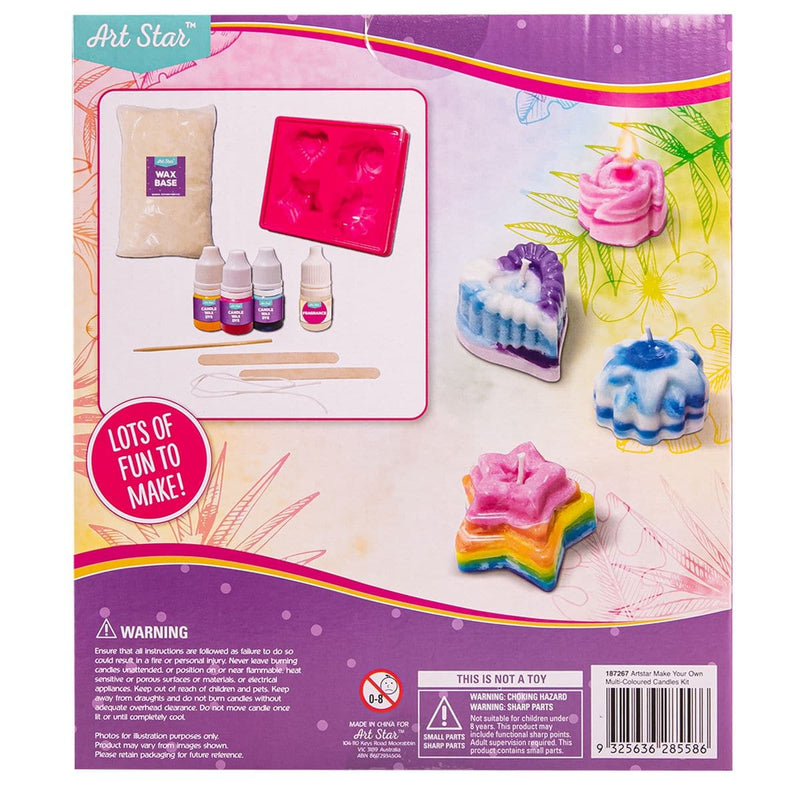 Light Gray Art Star Make Your Own Candles Kit Multi-Coloured Kids Craft Kits