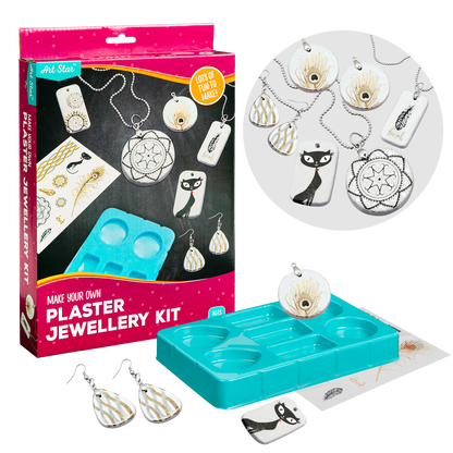 Light Gray Art Star Make Your Own Plaster Jewellery Kit Kids Craft Kits