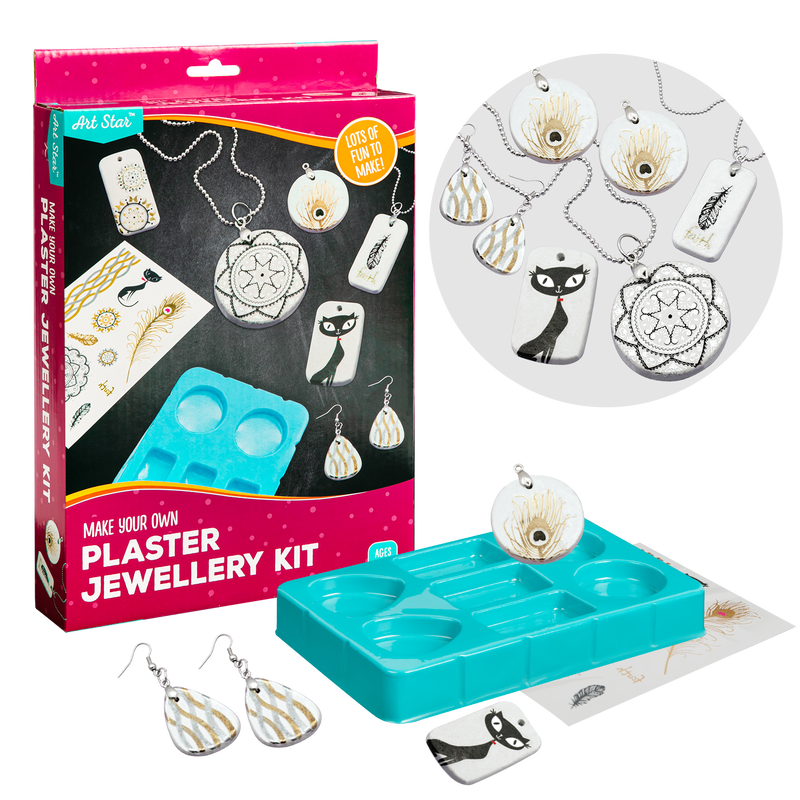 Light Gray Art Star Make Your Own Plaster Jewellery Kit Kids Craft Kits