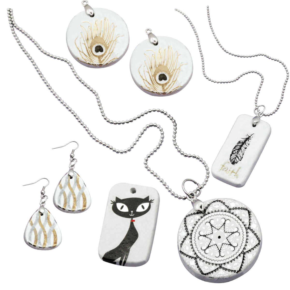 Light Gray Art Star Make Your Own Plaster Jewellery Kit Kids Craft Kits