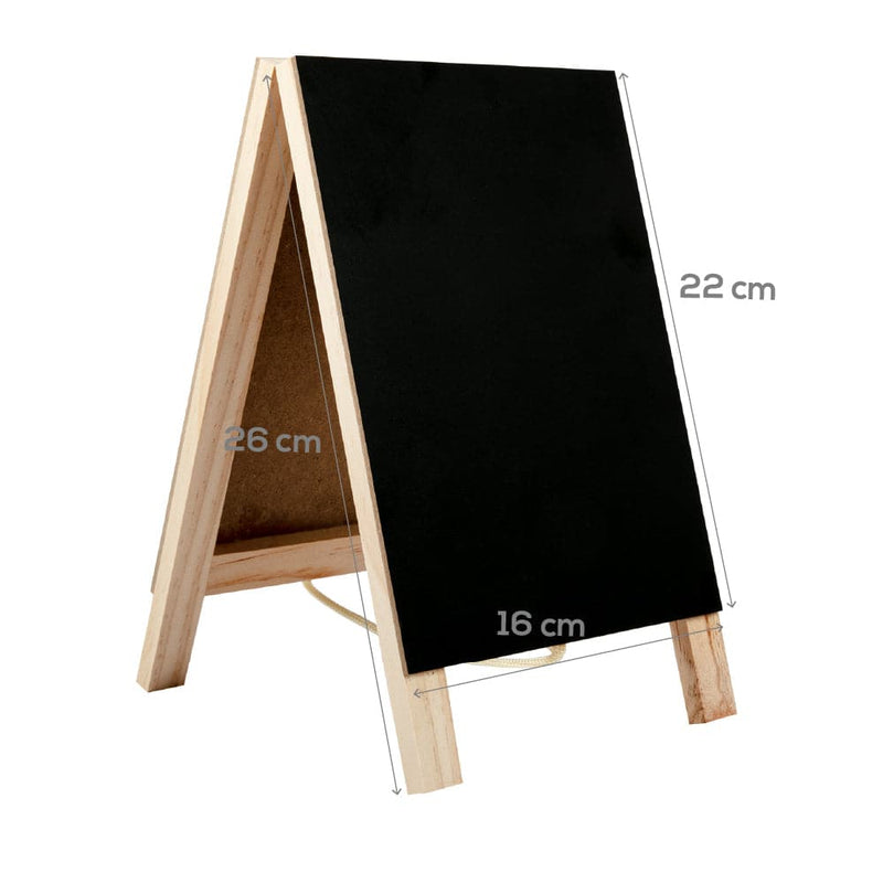 Black Urban Crafter Chalkboard and Whiteboard A-Frame 26x16cm Frames
