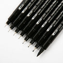 Black The Art Studio Black Waterproof Pigment Liner Pens, 8pk Pens and Markers