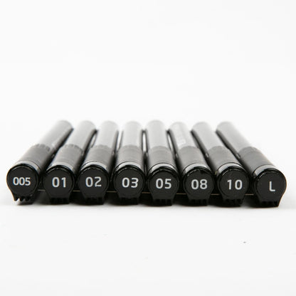 Black The Art Studio Black Waterproof Pigment Liner Pens, 8pk Pens and Markers