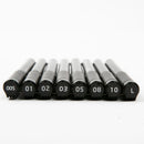 Black The Art Studio Black Waterproof Pigment Liner Pens, 8pk Pens and Markers