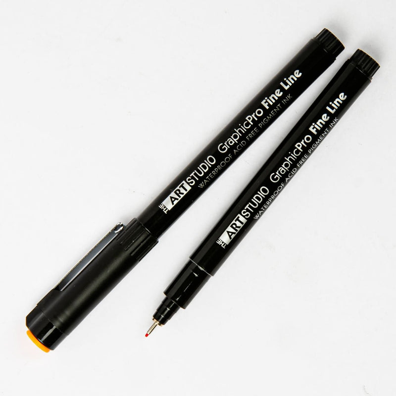 Black The Art Studio Graphic Pro 0.5mm Fine Line Pens (6 Pack) Pens and Markers