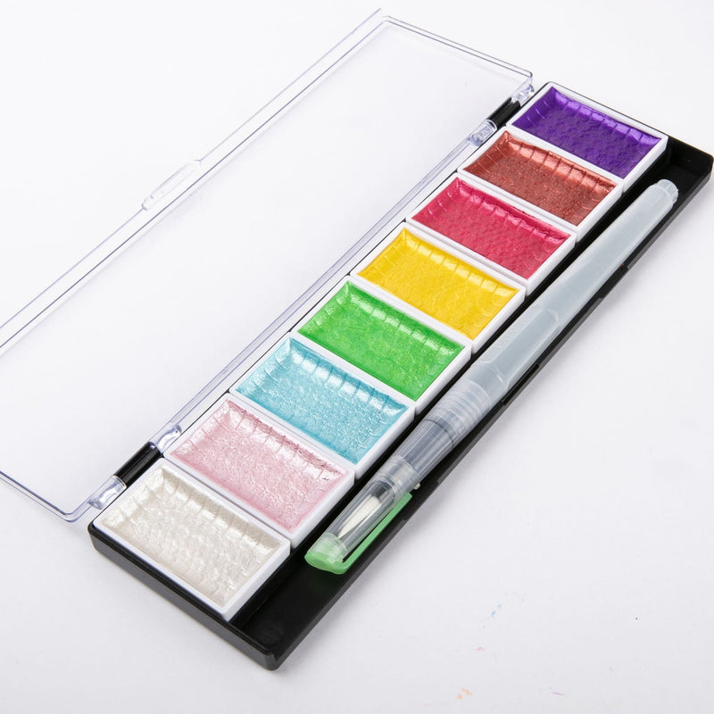 Medium Sea Green Eraldo Solid Watercolour Jewel 8 Colour Set Watercolour Paints