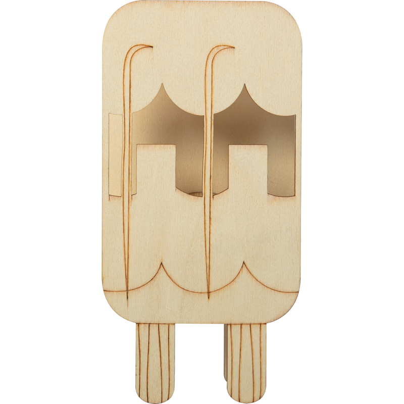 Tan Urban Crafter Light Up Plywood Icy Pole with LED Light Light Up