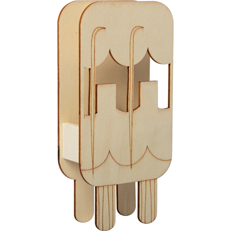 Tan Urban Crafter Light Up Plywood Icy Pole with LED Light Light Up