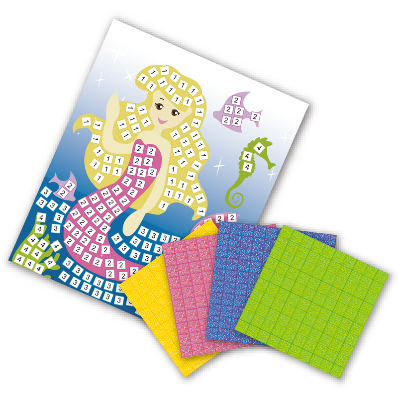 Gray Art Star Make Your Own Foam Mosaic Mermaid Kids Craft Kits