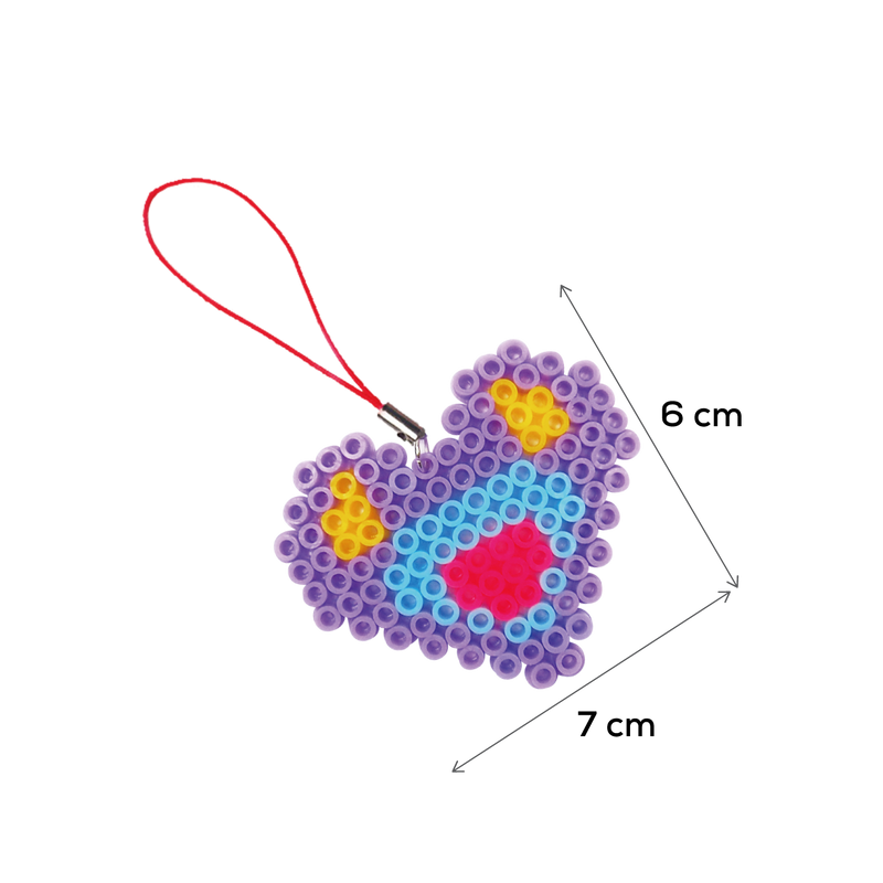 Light Slate Gray Art Star Melty Beads Heart Keyring Kit Kids Craft Kits