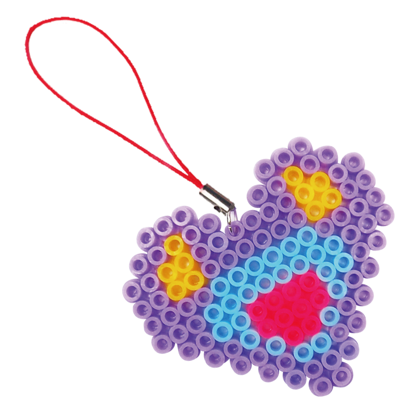 Medium Purple Art Star Melty Beads Heart Keyring Kit Kids Craft Kits