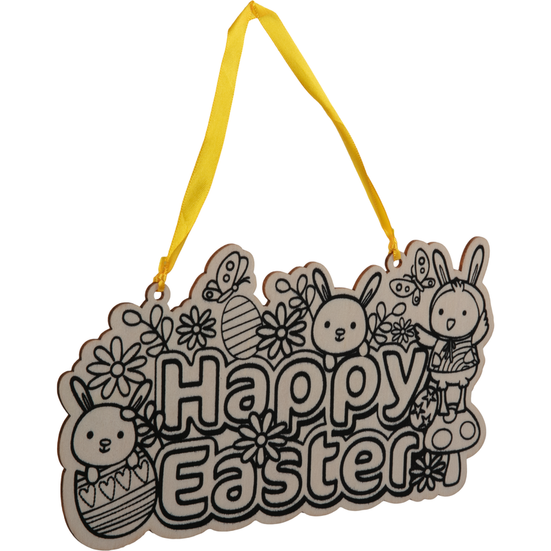 Rosy Brown Art Star Easter Colour Your Own Hanging Easter Sign 1 Piece Easter