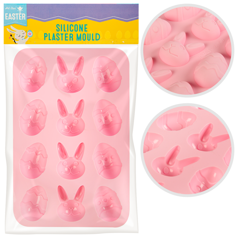 Light Pink Artstar Easter Egg and Bunny Silicone Mould Easter