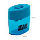 Light Sea Green The Art Studio 2 Hole Oval Pencil Sharpener With Catcher Drawing Accessories