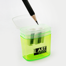 Beige The Art Studio 2 Hole Pencil Sharpener with Catcher Bulk 20 pack Drawing Accessories