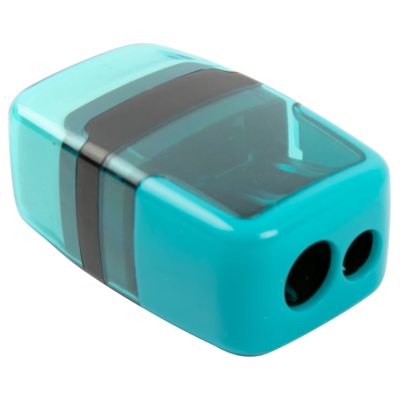 Steel Blue The Art Studio 2 Hole Pencil Sharpener with Eraser Drawing Accessories
