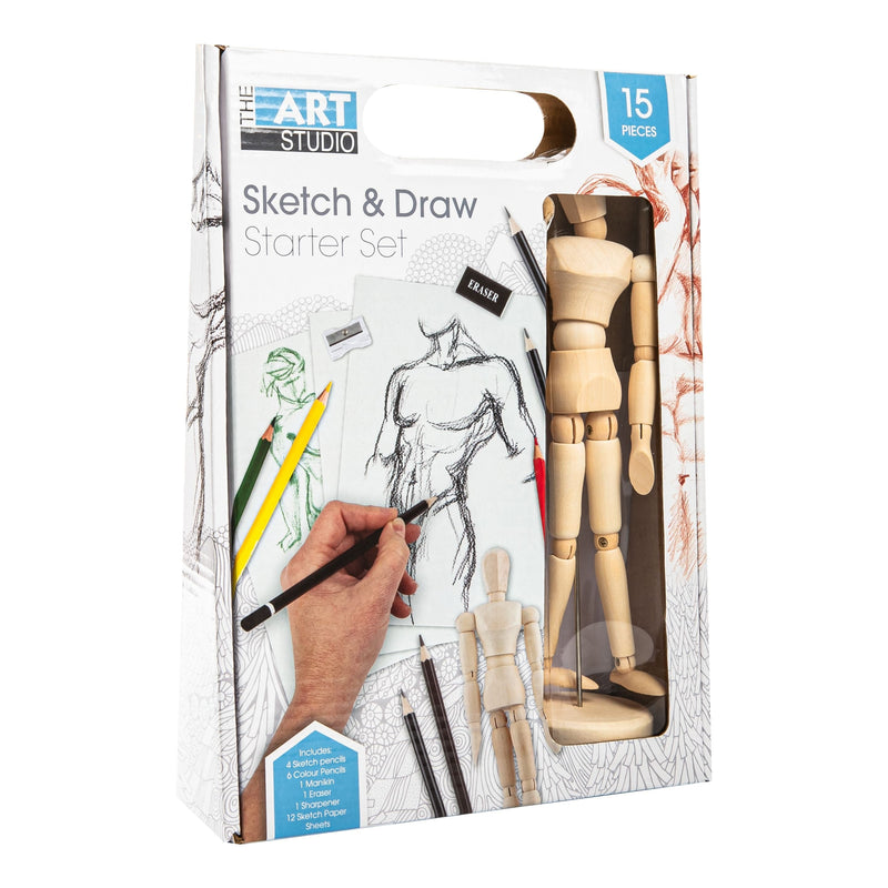 Rosy Brown The Art Studio Sketch and Draw Starter Set 15pc Drawing and Sketching Sets