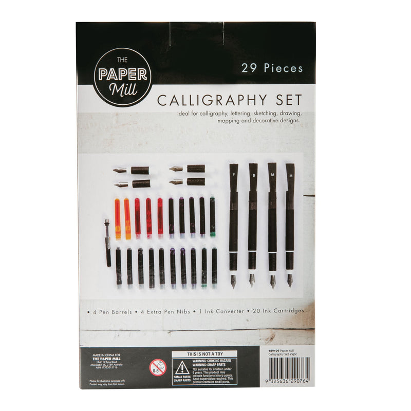 Light Gray The Paper Mill Calligraphy Set 29pc Pens and Markers