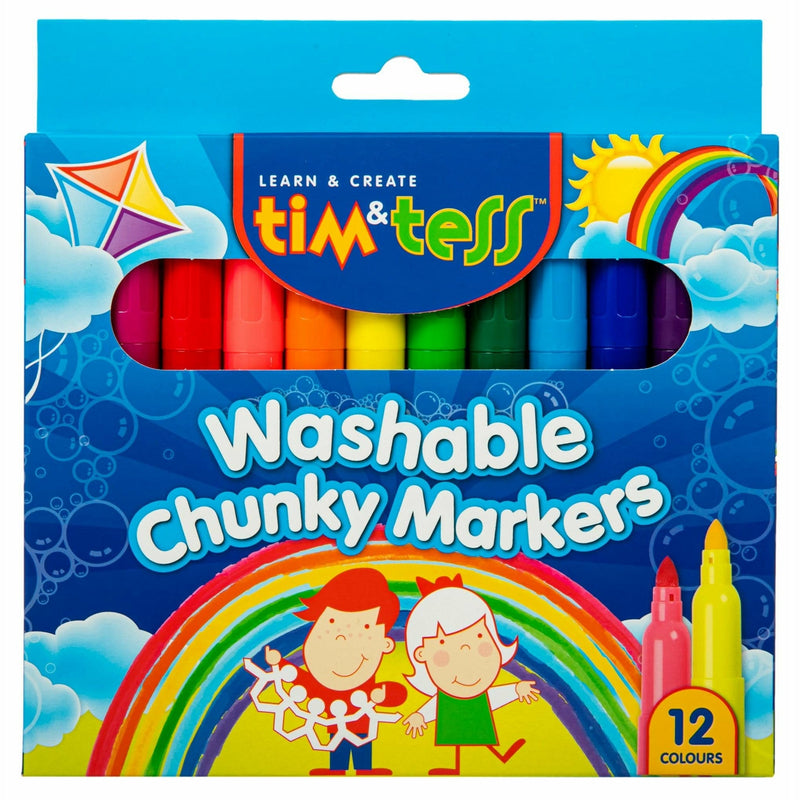Dark Cyan Tim & Tess Washable Chunky Markers (12 Pack) Kids Markers