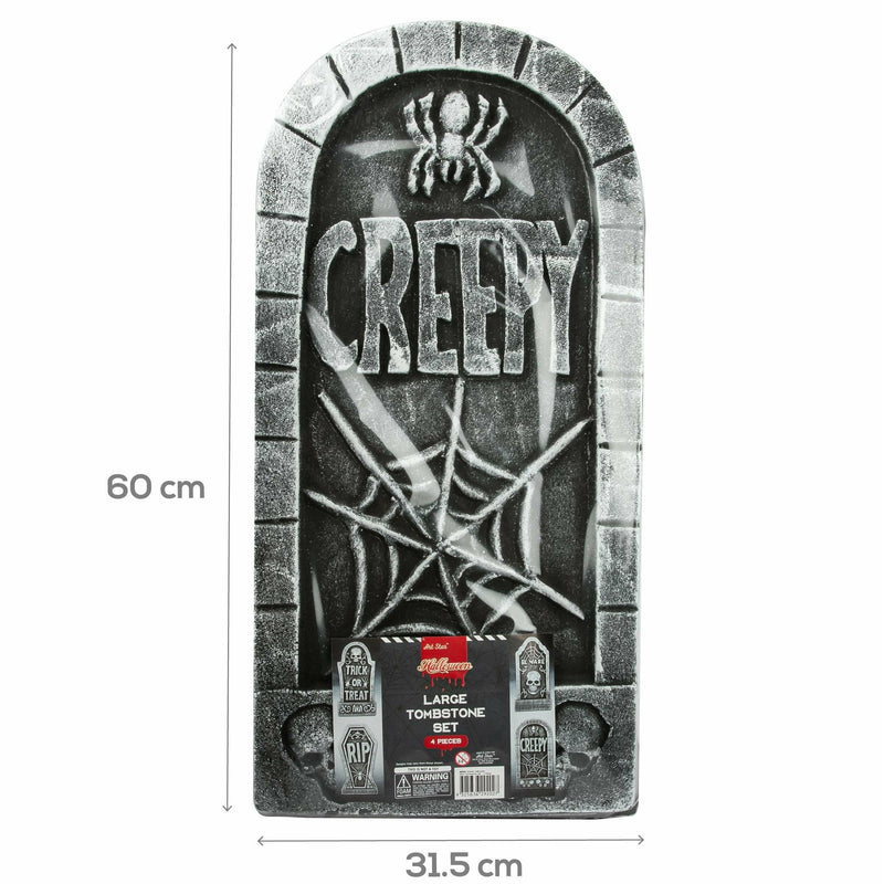Dark Slate Gray Art Star Halloween Tombstone Kit-58cm (4 Pieces) Halloween