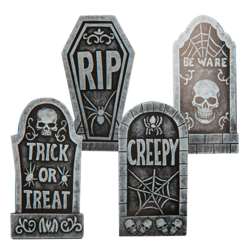Dim Gray Art Star Halloween Tombstone Kit-58cm (4 Pieces) Halloween