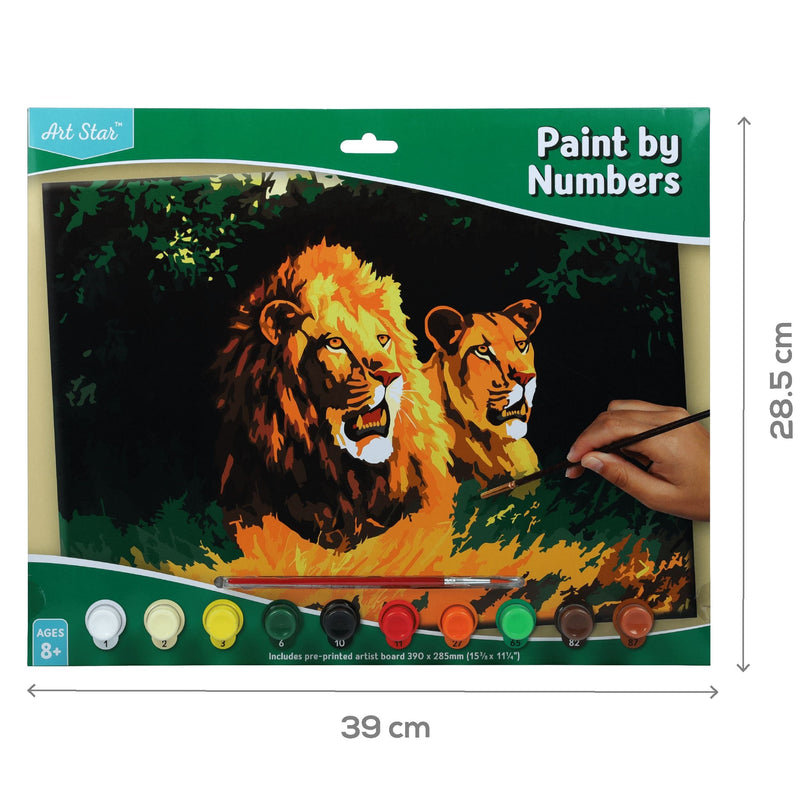 Chocolate Art Star Paint By Numbers Lions Large Kids Craft Kits