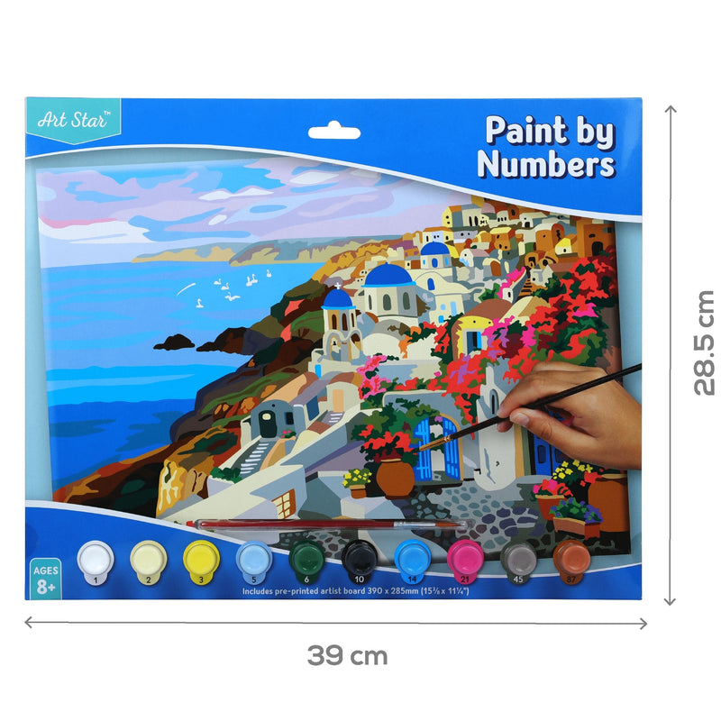 Dodger Blue Art Star Paint By Numbers Santorini Large Kids Craft Kits