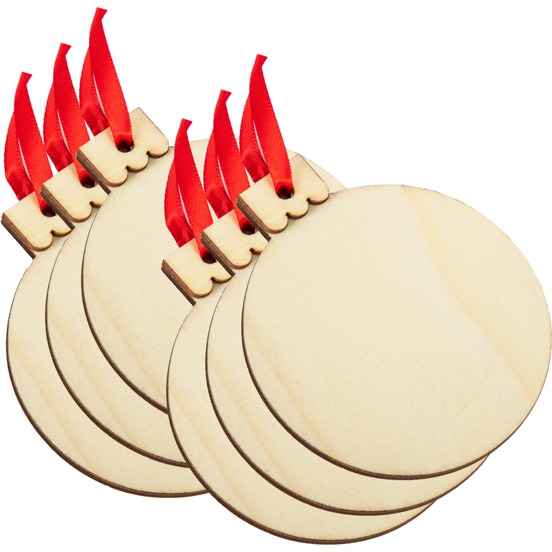 Wheat Make A Merry Christmas Decorate Your Own Wooden Bauble Ornaments 6 Pieces Christmas