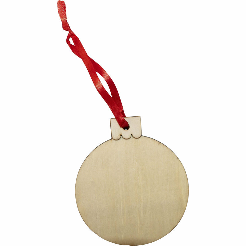 Tan Make A Merry Christmas Decorate Your Own Wooden Bauble Ornaments 6 Pieces Christmas