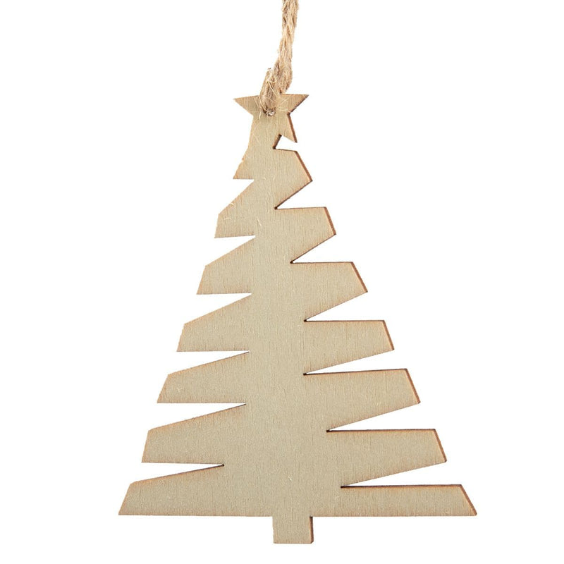 Tan Make A Merry Christmas Plywood Modern Tree Ornament Christmas