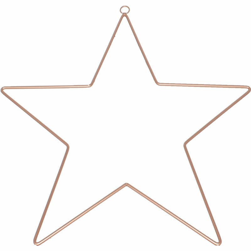 Rosy Brown Make A Merry Christmas  Wire Star Wreath Frame 45cm Christmas