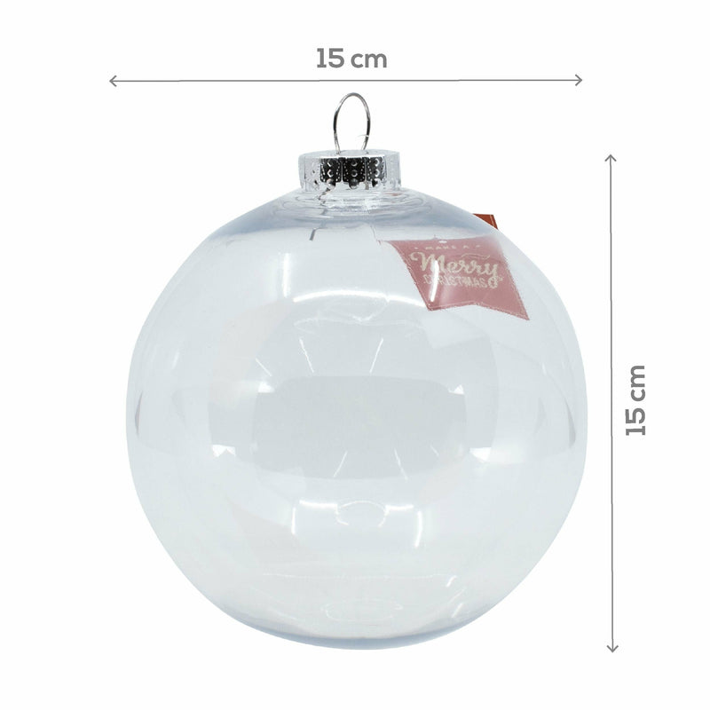 Lavender Make A Merry Christmas Bauble Clear 150mm Christmas