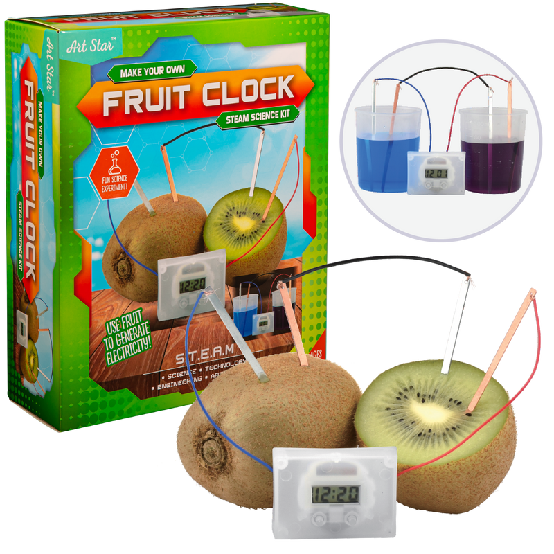 Dark Goldenrod Art Star Make Your Own Fruit Clock STEAM Science Kit Kids Craft Kits