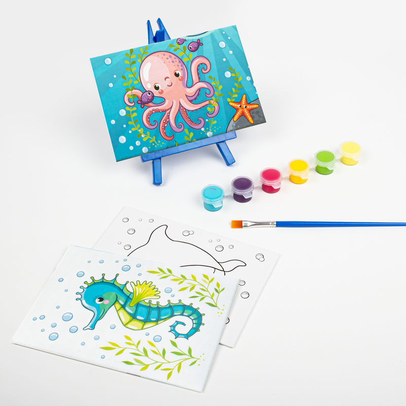 Light Sea Green Art Star Canvas and Easel Set Makes 3 Kids Craft Kits