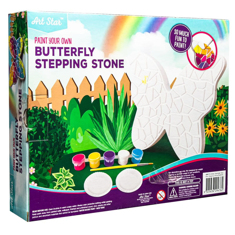 Lime Green Art Star Decorate Your Own Stepping Stone Butterfly Kids Craft Kits