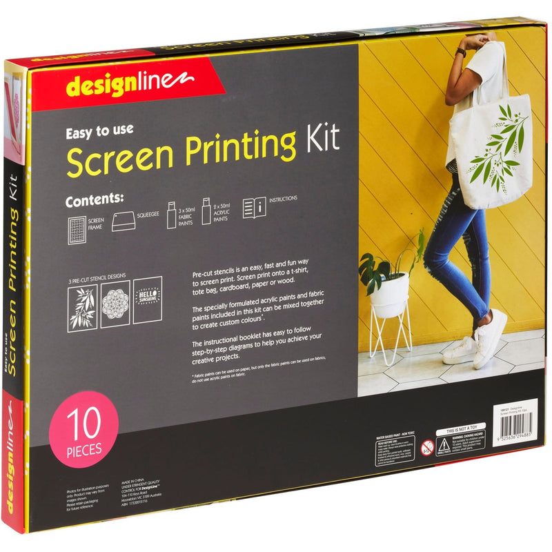 Dim Gray Designline Screen Printing Kit 10pc Screen Printing